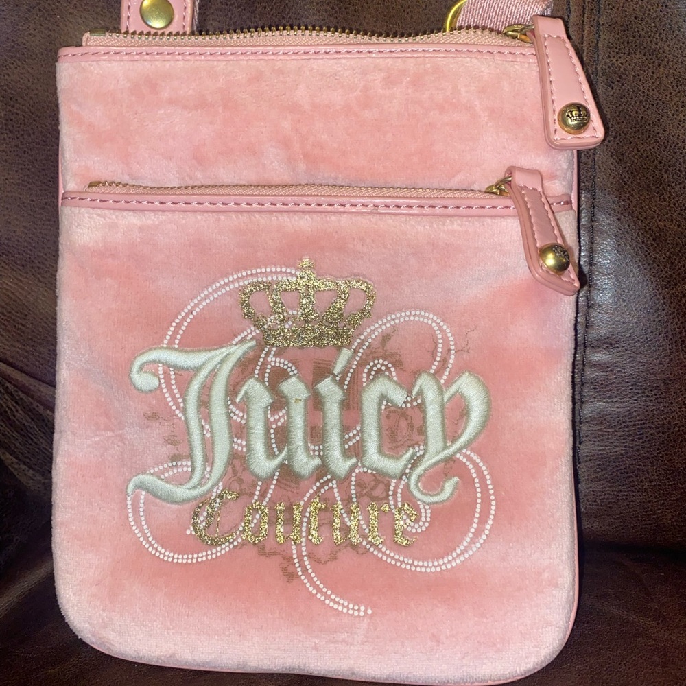 HTF Vintage Baby Pink Juicy Couture Crossbody Bag